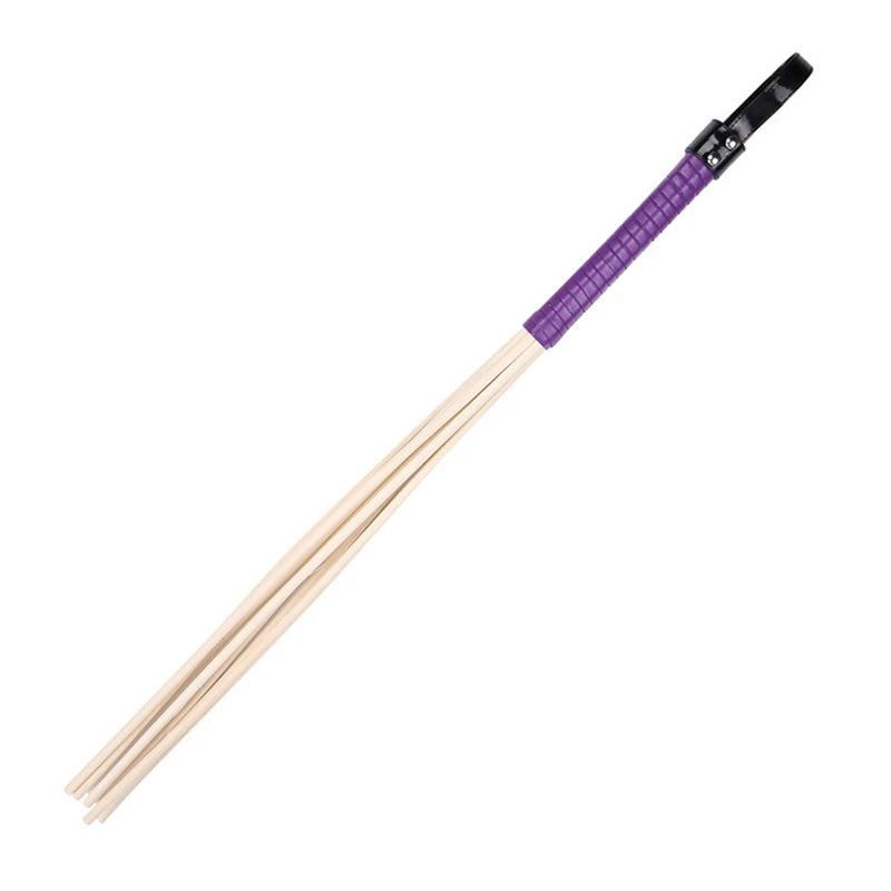 60CM Natural Rattan BDSM Whip Paddle ,Riding Crop Flogger Spikes PU Leather