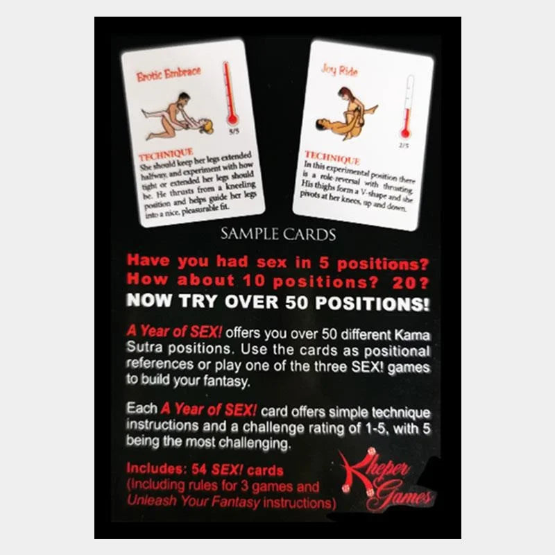 English Sexual Position Cards Role Playing Adult Games Bedroom Commands A Year Of Sex Toys For Couples 18+ Erotic Products