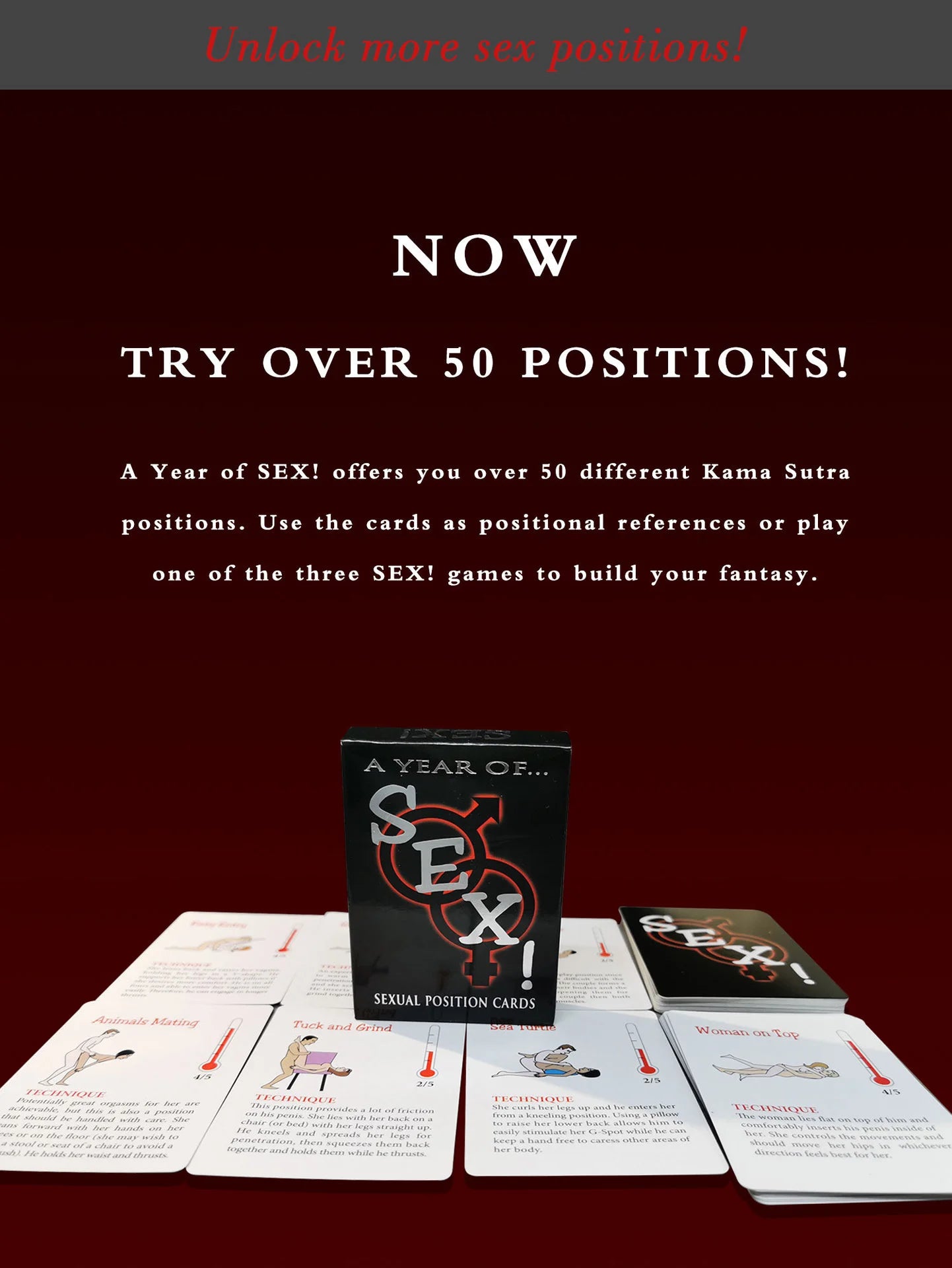 English Sexual Position Cards Role Playing Adult Games Bedroom Commands A Year Of Sex Toys For Couples 18+ Erotic Products