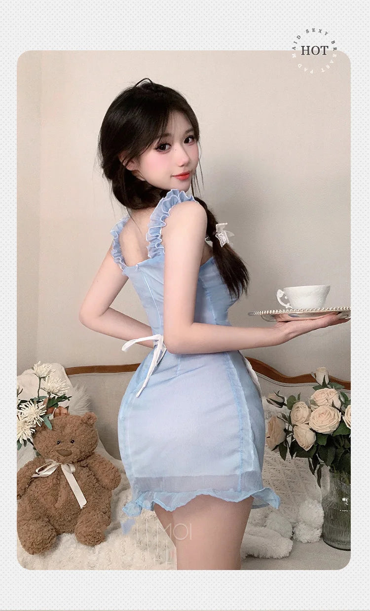 Cute Maid Dress Pure Desire Temptation Maid Uniform Japanese Pure And Cute Erotic Cospaly Sexy Lingerie Woman Costume Sex Shop