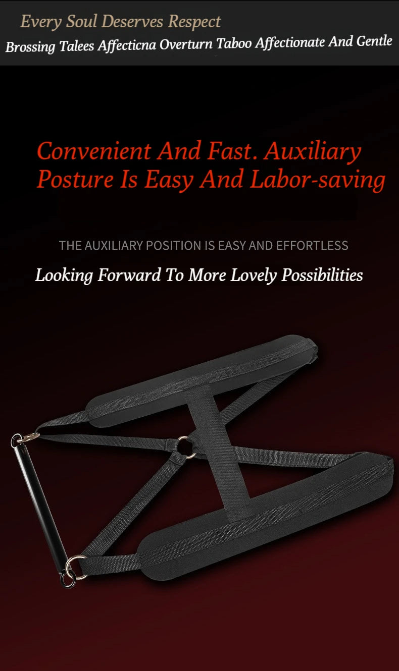 Adjustable BDSM Bondage Steel Pipe Restraint Strap