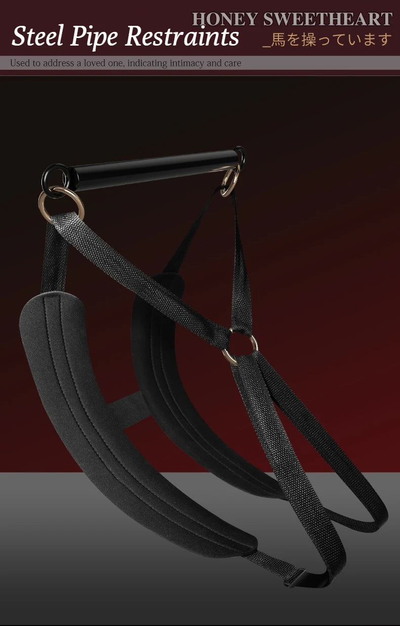 Adjustable BDSM Bondage Steel Pipe Restraint Strap