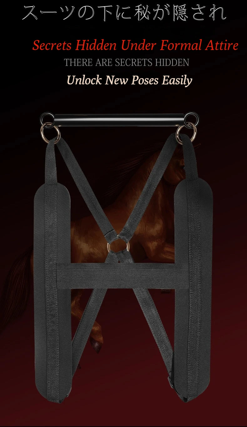 Adjustable BDSM Bondage Steel Pipe Restraint Strap