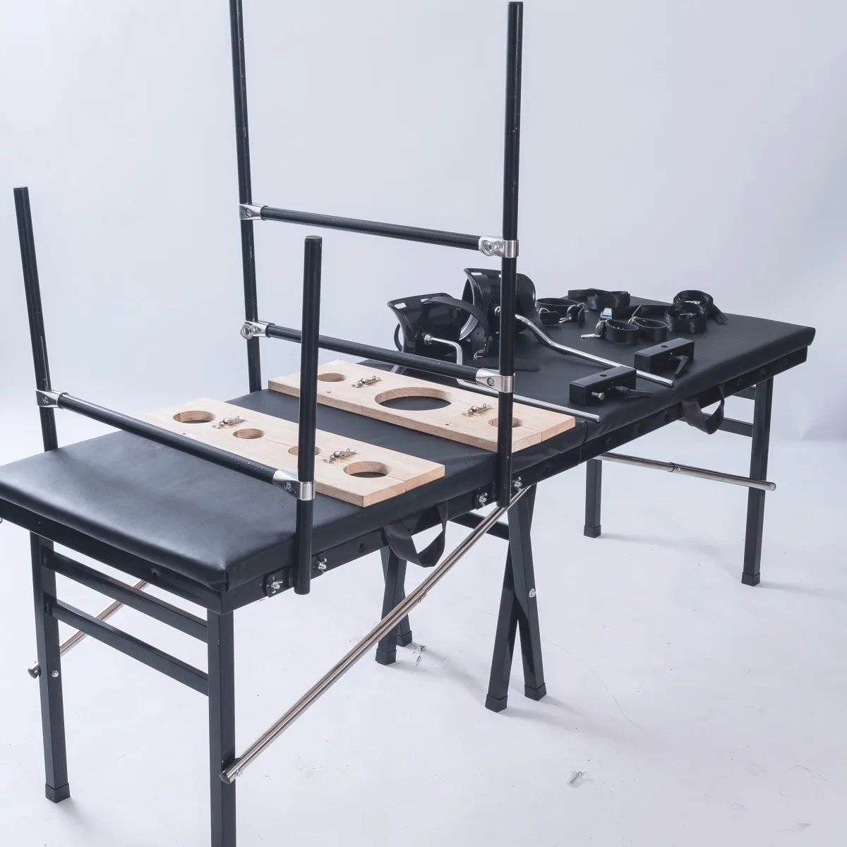 BDSMSex Furniture Cuffs Folding Bed Wooden Cangues Ropes Bondage Furniture