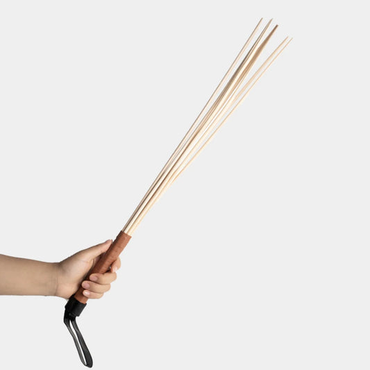 60CM Natural Rattan BDSM Whip Paddle ,Riding Crop Flogger Spikes PU Leather