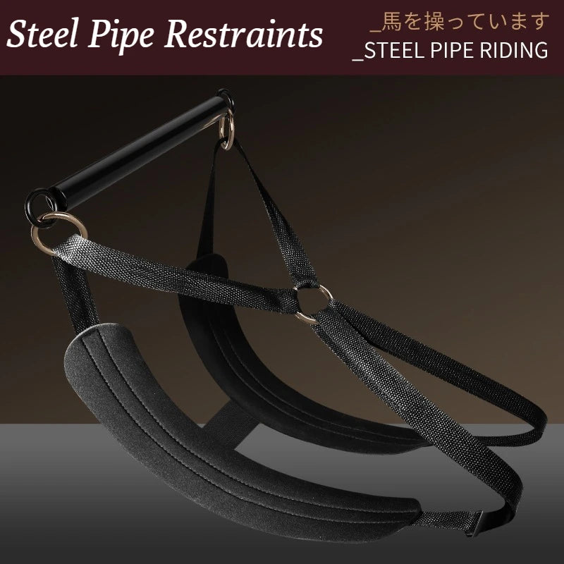 Adjustable BDSM Bondage Steel Pipe Restraint Strap