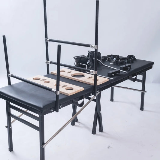 BDSMSex Furniture Cuffs Folding Bed Wooden Cangues Ropes Bondage Furniture